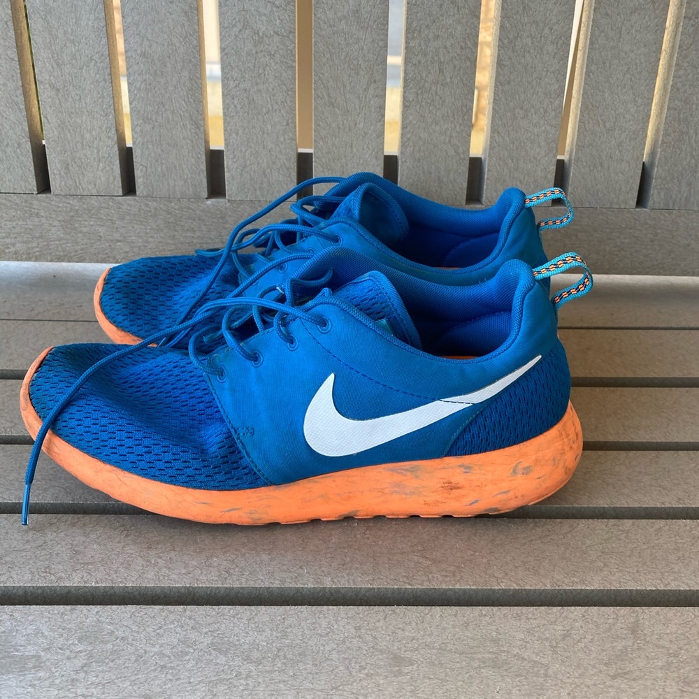 Nike Roshe Orange & Blue Marble Size 10